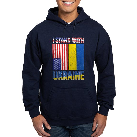 CafePress - I Stand With Ukraine Support Ukrainian Sweatshirt - Pullover Hoodie, Classic, Comfortable Hooded Sweatshirt