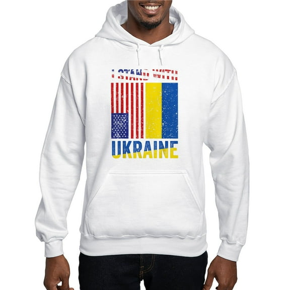 CafePress - I Stand With Ukraine Support Ukrainian Sweatshirt - Pullover Hoodie, Hooded Sweatshirt