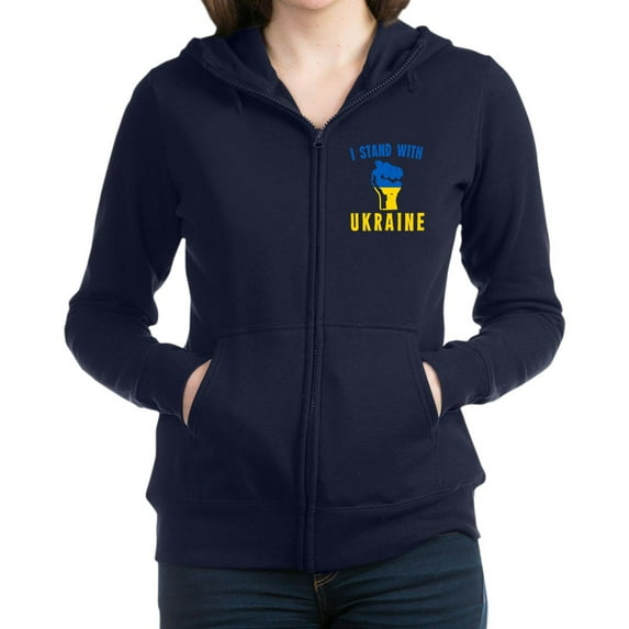CafePress - I Stand With Ukraine Sweatshirt - Women's Zip Hoodie