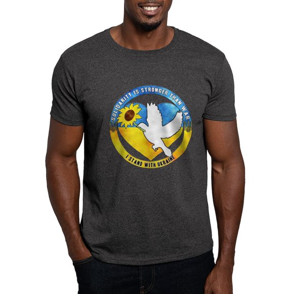 CafePress - I Stand With Ukraine T Shirt - Men's Classic Graphic Cotton T-Shirt