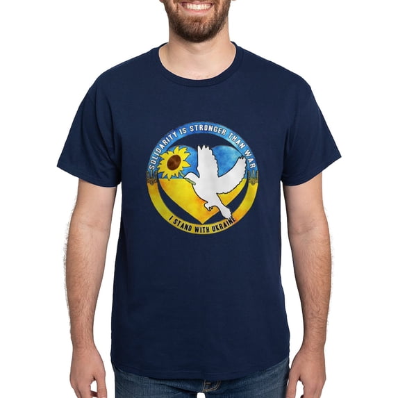 CafePress - I Stand With Ukraine T Shirt - Men's Classic Graphic Cotton T-Shirt