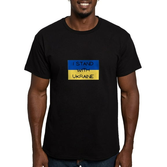 CafePress - I Stand With Ukraine T Shirt - Men's Fitted T-Shirt