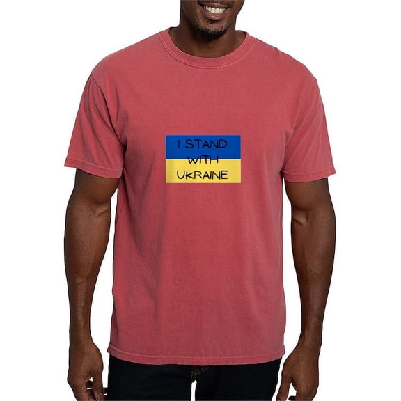 CafePress - I Stand With Ukraine T Shirt - Mens Comfort Colors Shirt