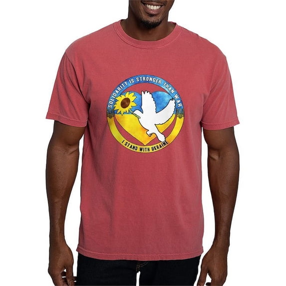 CafePress - I Stand With Ukraine T Shirt - Mens Comfort Colors Shirt