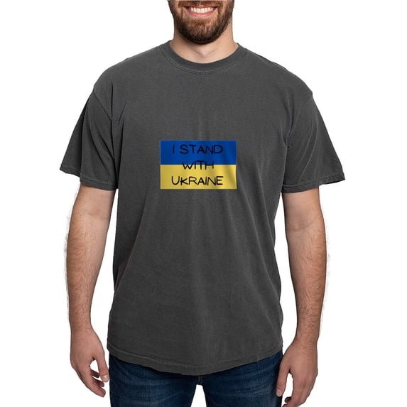 CafePress - I Stand With Ukraine T Shirt - Mens Comfort Colors Shirt