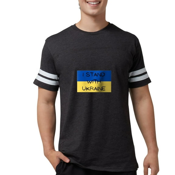 CafePress - I Stand With Ukraine T Shirt - Mens Football Shirt