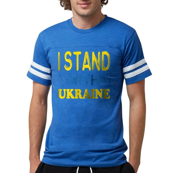 CafePress - I Stand With Ukraine T Shirt - Mens Football Shirt