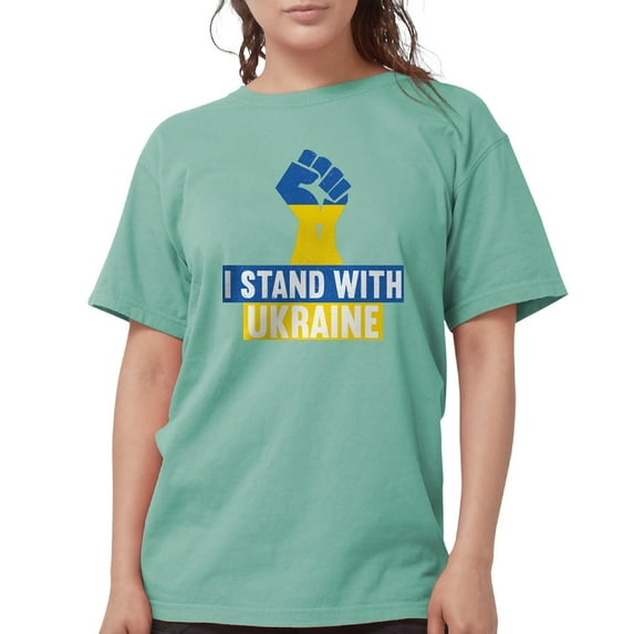 CafePress - I Stand With Ukraine T Shirt - Womens Comfort Colors® Shirt