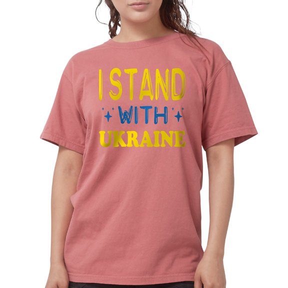 CafePress - I Stand With Ukraine T Shirt - Womens Comfort Colors® Shirt