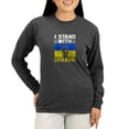 thumbnail image 1 of CafePress - I Stand With Ukraine Ukrainian Long Sleeve T Shirt - Women's Long Sleeve Graphic Tee Casual Fit, 1 of 4