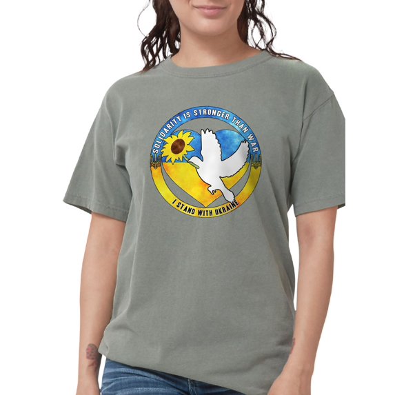 CafePress - I Stand With Ukraine Women's Comfort Colors® T Shi - Womens Comfort Colors® Shirt