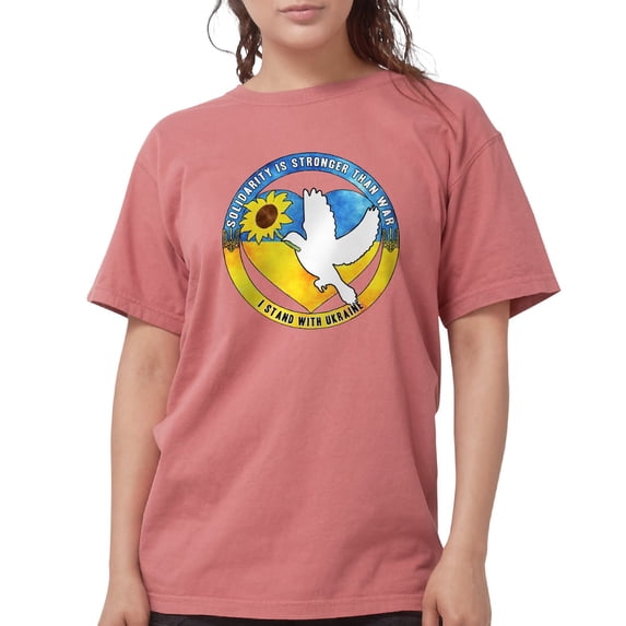 CafePress - I Stand With Ukraine Women's Comfort Colors® T Shi - Womens Comfort Colors® Shirt