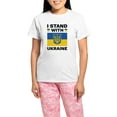 thumbnail image 1 of CafePress - I Stand With Ukraine Women's Light Pajamas - Women's Short Sleeve Print T-Shirt and Pants Light Cotton Pajama Set, 1 of 7