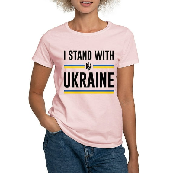 CafePress - I Stand With Ukraine Women's Light T Shirt - Women's Classic T-Shirt