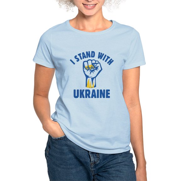 CafePress - I Stand With Ukraine Women's Light T Shirt - Women's Classic T-Shirt