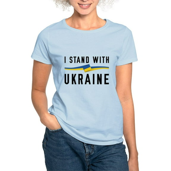 CafePress - I Stand With Ukraine Women's Light T Shirt - Women's Classic T-Shirt