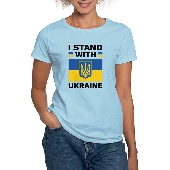 CafePress - I Stand With Ukraine Women's Light T Shirt - Women's Classic T-Shirt