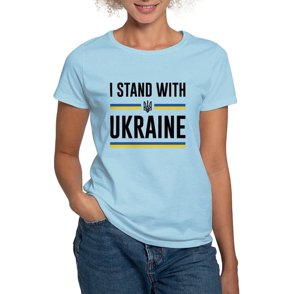 CafePress - I Stand With Ukraine Women's Light T Shirt - Women's Classic T-Shirt