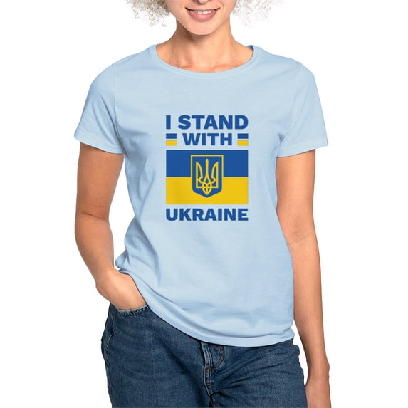CafePress - I Stand With Ukraine Women's Light T Shirt - Women's Classic T-Shirt