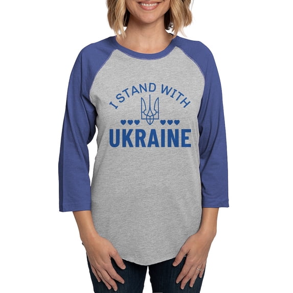 CafePress - I Stand With Ukraine - Womens Baseball Tee