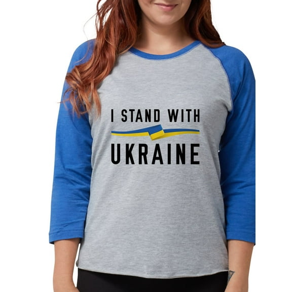 CafePress - I Stand With Ukraine - Womens Baseball Tee