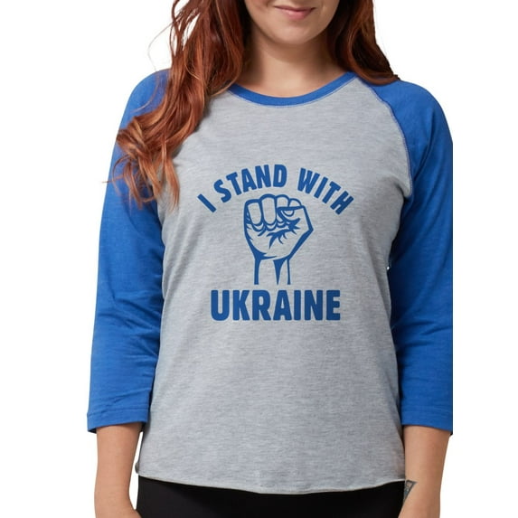 CafePress - I Stand With Ukraine - Womens Baseball Tee