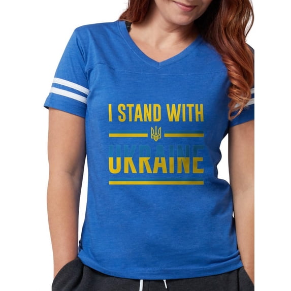 CafePress - I Stand With Ukraine - Womens Football Shirt