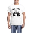 thumbnail image 1 of CafePress - I Still Play With Trains Men's Light Pajamas - Men's Light Loose Fit Cotton Pajama Set, 1 of 7