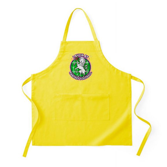 CafePress - I Suck At Fantasy Football Unicorn Light - Kitchen Apron with Pockets, Grilling Apron, Baking Apron