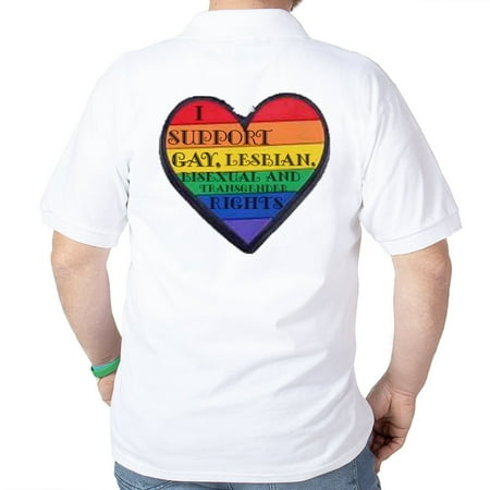 CafePress - I Support GLBT Rights Golf Shirt - Golf Shirt, Pique Knit Golf Polo
