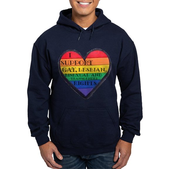 CafePress - I Support GLBT Rights Hoodie (Dark) - Pullover Hoodie, Classic, Comfortable Hooded Sweatshirt