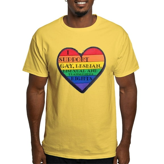 CafePress - I Support GLBT Rights Light T Shirt - Men's Classic Graphic T-Shirt