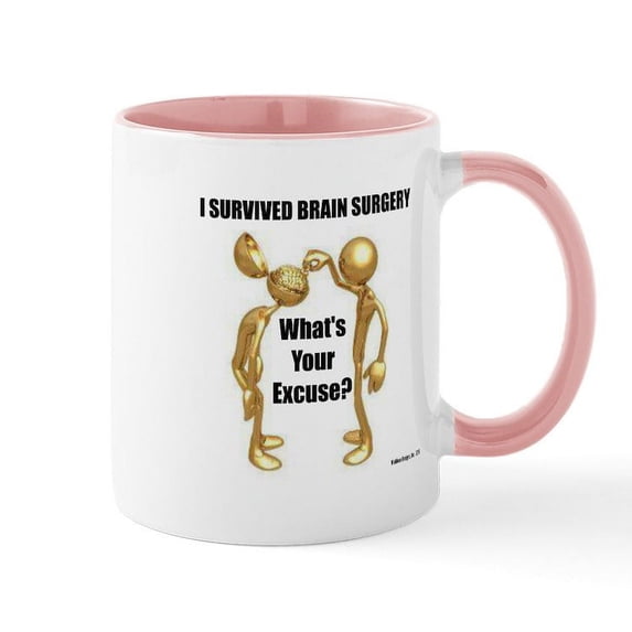 CafePress - I Survived Brain Surgery Mugs - 11 oz Ceramic Mug - Novelty Coffee Tea Cup