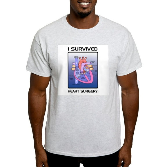 CafePress - I Survived Heart Surgery! 2 Light T Shirt - Men's Classic Graphic T-Shirt