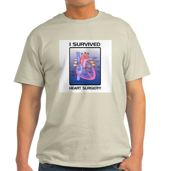 CafePress - I Survived Heart Surgery! 2 Light T Shirt - Men's Classic Graphic T-Shirt