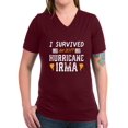 thumbnail image 1 of CafePress - I Survived Hurricane Irma Women's V Neck Dark T Sh - Women's V-Neck Dark T-Shirt, 1 of 1
