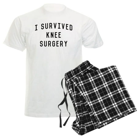 CafePress - I Survived Knee Surgery Men's Light Pajamas - Men's Light Loose Fit Cotton Pajama Set