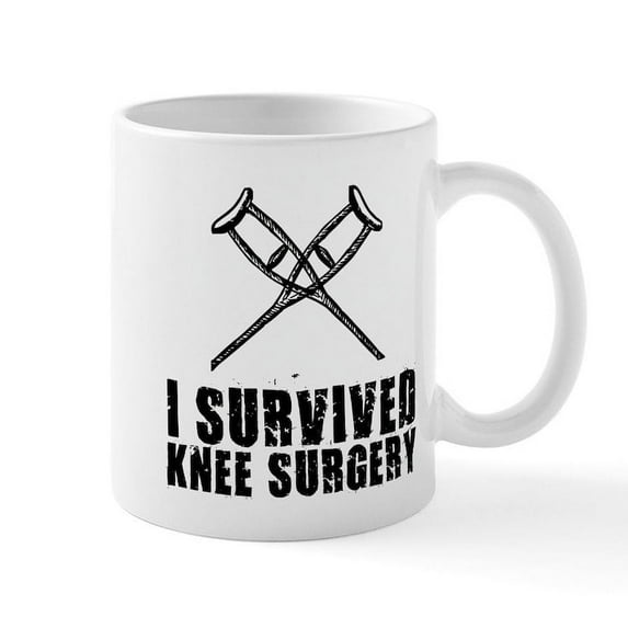 CafePress - I Survived Knee Surgery Mugs - 11 oz Ceramic Mug - Novelty Coffee Tea Cup
