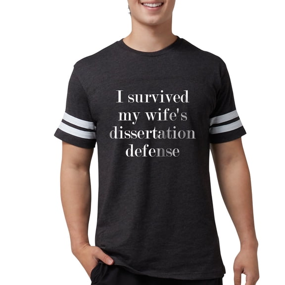 CafePress - I Survived My Wife's Disserta T Shirt - Mens Football Shirt