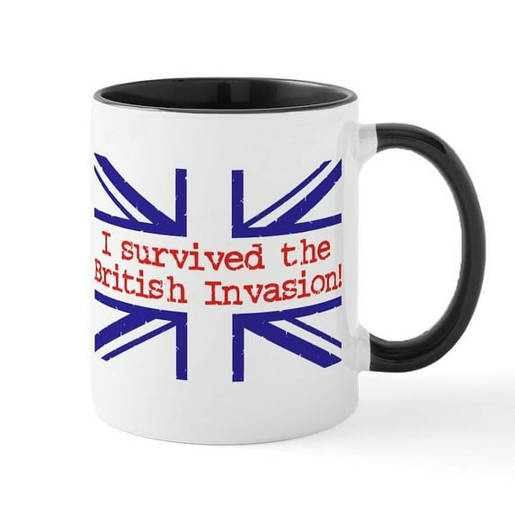 CafePress - I Survived The British Invasion Mug - 11 oz Ceramic Mug - Novelty Coffee Tea Cup