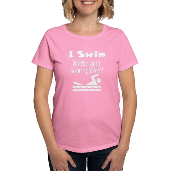 CafePress - I Swim What’S Your Super Power? T Shirt - Women's Traditional Fit Dark T-Shirt