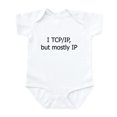 thumbnail image 1 of CafePress - I TCP/IP, But Mostly IP Body Suit - Baby Light Bodysuit, Size Newborn - 24 Months, 1 of 4