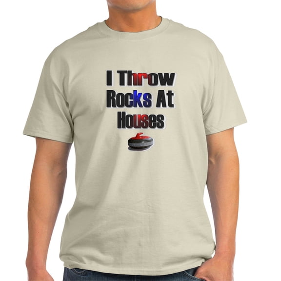 CafePress - I Throw Rocks At Houses Light T Shirt - Men's Classic Graphic T-Shirt