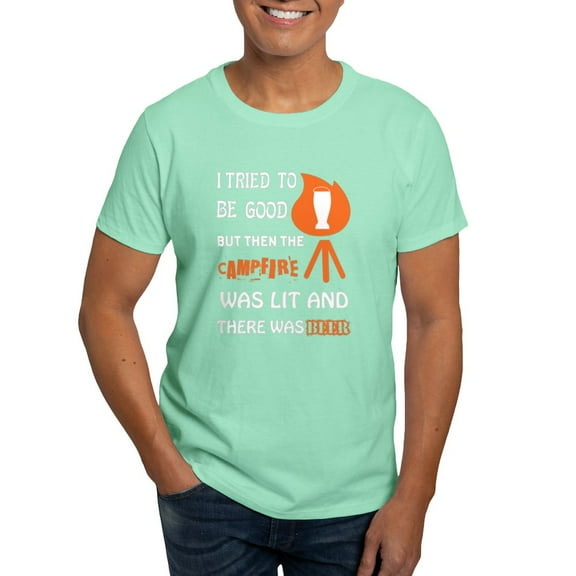 CafePress - I Tried To Be Good But Then The Campfire W T Shirt - Men's Classic Graphic Cotton T-Shirt