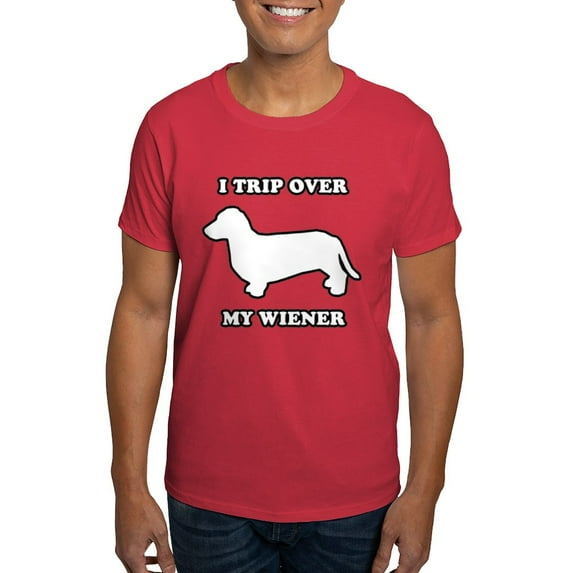 CafePress - I Trip Over My Wiener Dark T Shirt - Men's Classic Graphic Cotton T-Shirt