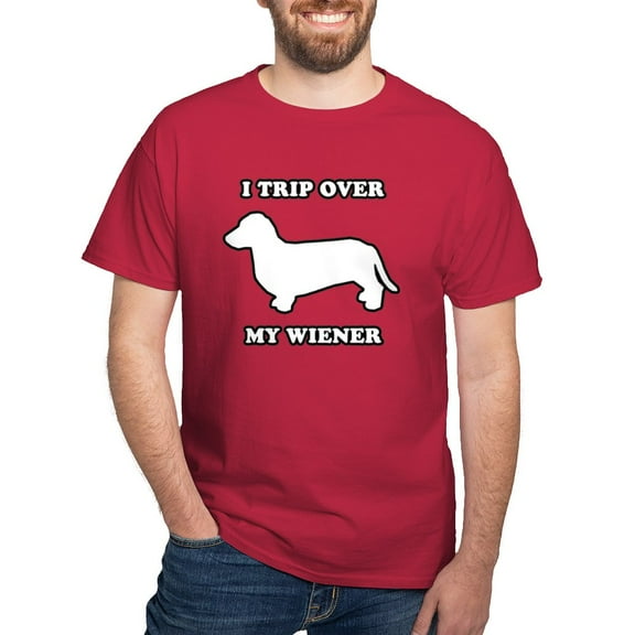 CafePress - I Trip Over My Wiener Dark T Shirt - Men's Classic Graphic Cotton T-Shirt