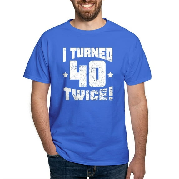 CafePress - I Turned 40 Twice! 80Th Birthday T Shirt - Men's Classic Graphic Cotton T-Shirt