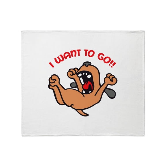 CafePress - I WANT TO GO Throw Blanket - Soft Fleece Throw Blanket, 50"x60" for All Ages