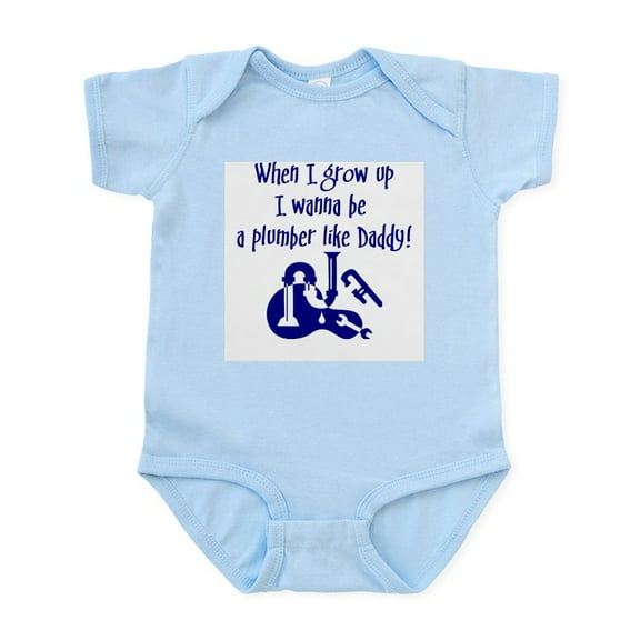 CafePress - I Wanna Be A Plumber Infant Bodysuit - Baby Light Bodysuit, Size Newborn - 24 Months
