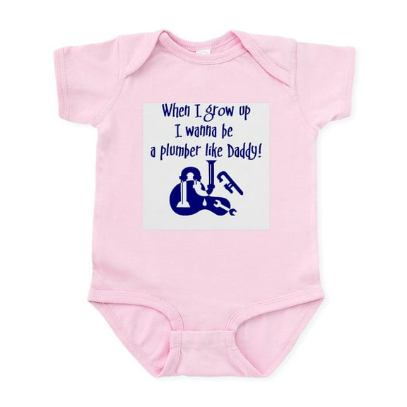 CafePress - I Wanna Be A Plumber Infant Bodysuit - Baby Light Bodysuit, Size Newborn - 24 Months